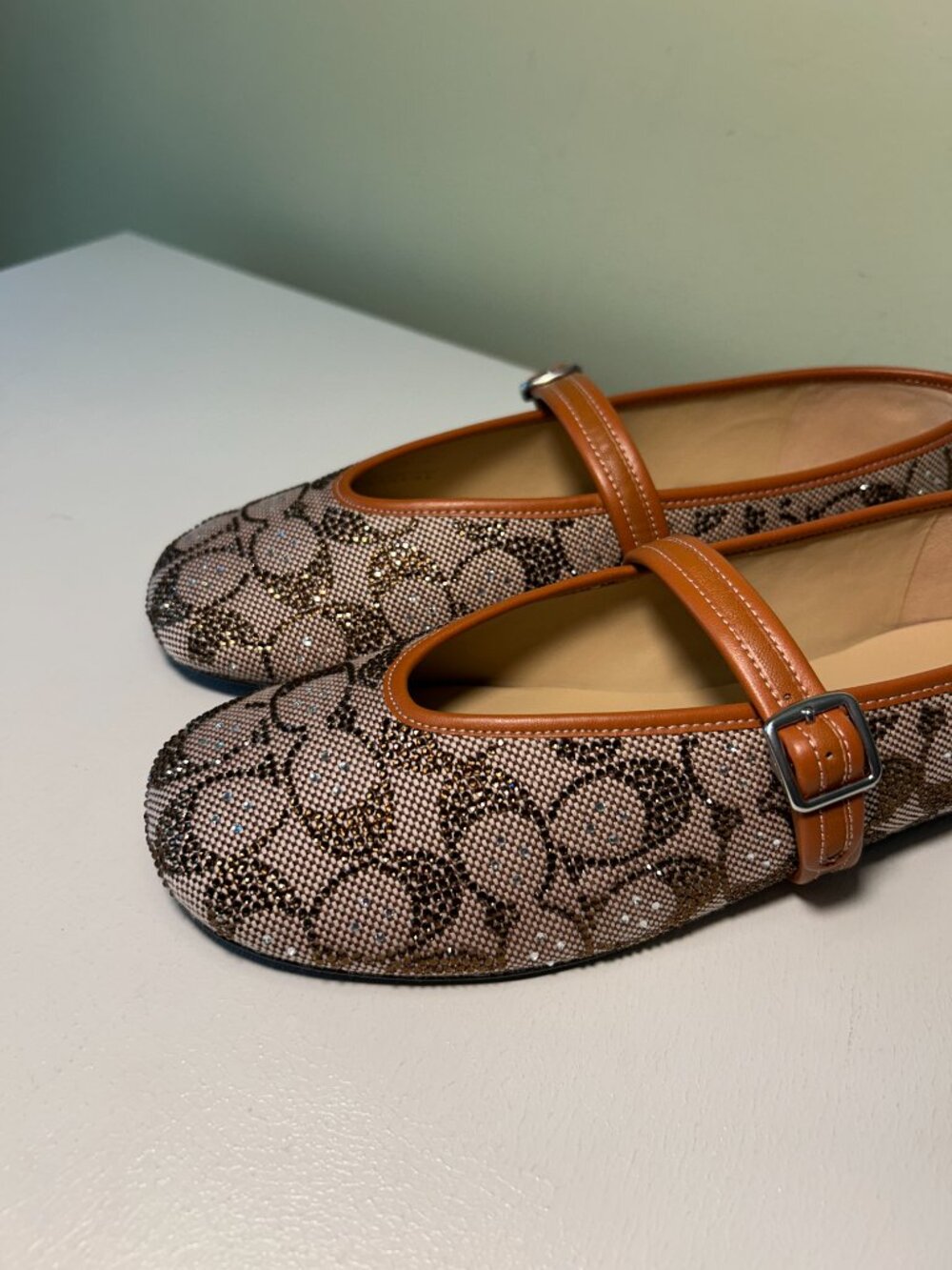 Coach Women's Crystal Signature Jacquard Mary Jane Shoes - Picture 3 of 15